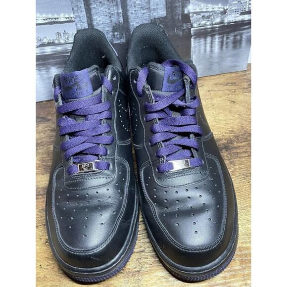 AWESOME Condition!! Nike Air Force‎ 1 Black And Purple Mens Shoe Size 10 main image 6